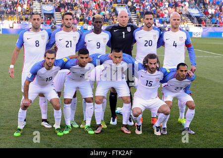 Columbus, Ohio, USA. 29 mars, 2016. L'équipe des États-Unis lors de la Coupe du Monde FIFA 2018 Russia-Qualifier match entre la U.S. Men's National Team et le Guatemala à MAPFRE Stadium, à Columbus OH. USA 4 - Guatemala 0 après le temps réglementaire. Credit : Cal Sport Media/Alamy Live News Banque D'Images