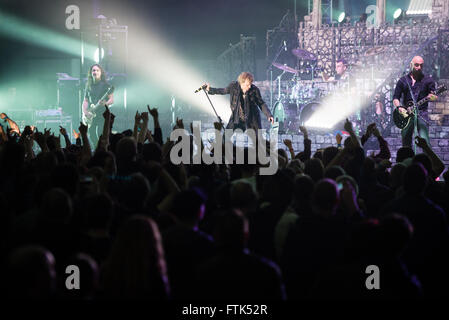 BRATISLAVA, Slovaquie - 28 mars : la performance de Tobias Sammet's Avantasia projet lors de Ghostlights World Tour à Bratislava, Slovaquie le 28 mars 2016 Banque D'Images