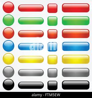 Vecteur coloré Boutons Web Illustration de Vecteur