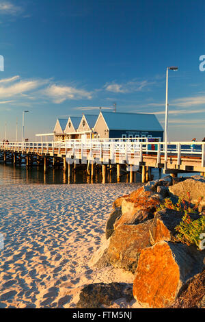 BUSSELTON JETTY, FIN D'après-midi. Banque D'Images