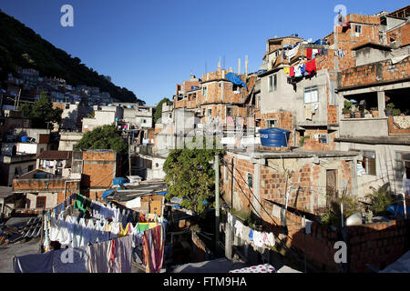 Favela Morro do Cantagalo ville de Rio de Janeiro Banque D'Images