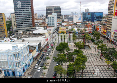 Vista de Cima da Praça do Ferreira no Centro da Cidade - marco historico patrimonial e Banque D'Images