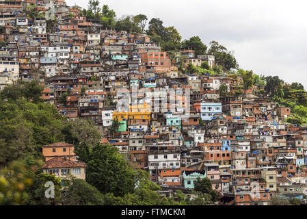 Favela Morro dos Prazeres dans Santa Teresa - quartier sud de la ville Banque D'Images