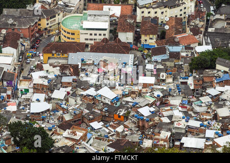 Santa Marta bidonville à Morro Dona Marta - quartier Botafogo - zone sud Banque D'Images