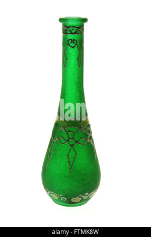 Vase en verre vert Banque D'Images