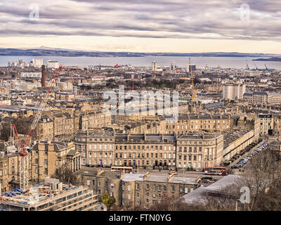 Edinburgh et de la mer du Nord Banque D'Images