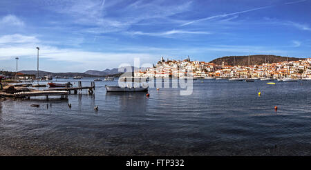 Vue sur l'île de Poros, Grèce, Europe Banque D'Images