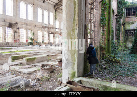 La marche sur place abandonnés Banque D'Images