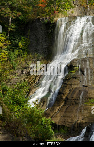 Chutes d'eau Ithaca Finger Lakes Region, comté d'Ithaca Tompkins centre de New York États-Unis. Banque D'Images