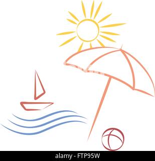 L'icône de l'heure d'été Illustration de Vecteur