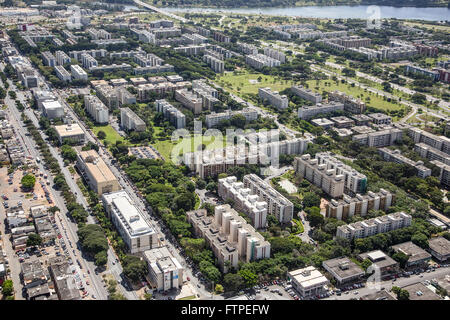 Vue aérienne de super-îlots résidentiels Aile Nord Banque D'Images