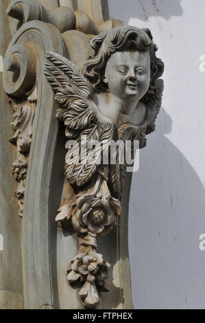 Détail de la décoration de la façade de l'église de Notre-Dame du Mont Carmel, en style rococo Banque D'Images