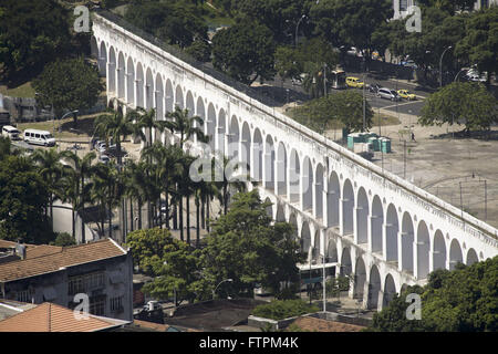 Arcos da Lapa - vieille Carioca aqueduc construit en style romain en 1723 Banque D'Images