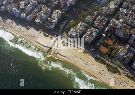 Devise Vue aérienne de Ipanema et Leblon - Aile Jardin Banque D'Images