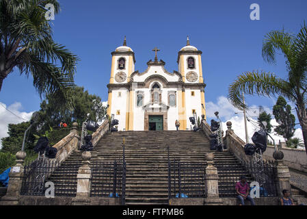 Igreja Nossa Senhora do Rosario do Alto da Cruz - conhecida Igreja Santa Efigenia Côme Banque D'Images