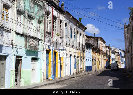 Les maisons coloniales de la ville historique de Cachoeira Banque D'Images