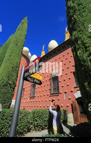 Le magnifique Théâtre-Musée Dali de Salvador Dali, contenant des créations surréalistes, à Figueres, en Catalogne, Costa Brava, Espagne Banque D'Images