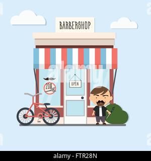 Caractère coiffure élégante Illustration de Vecteur