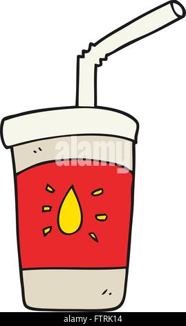 Boisson soda cartoon dessiné à main levée Illustration de Vecteur