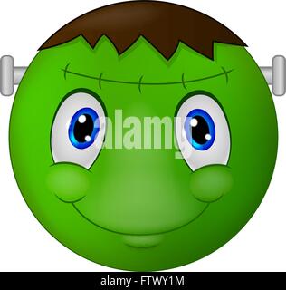 Smiley Emoticon Zombie Illustration de Vecteur