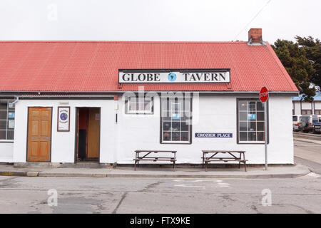 GLOBE TAVERN, PORT STANLEY, îles Falkland - CIRCA DÉCEMBRE 2015. Banque D'Images