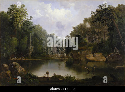 Robert S. Duncanson - Trou Bleu, les eaux de crue, Little Miami River - Cincinnati Art Museum Banque D'Images