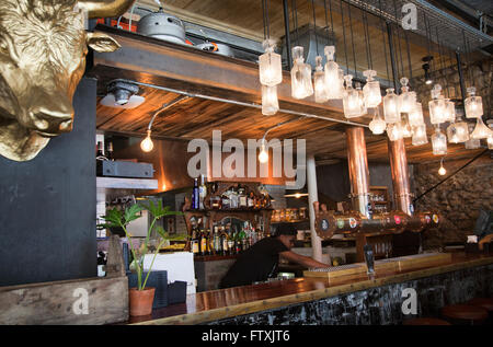 Lait tigres Restaurant Bar sur la rue Longue à Cape Town - Afrique du Sud Banque D'Images