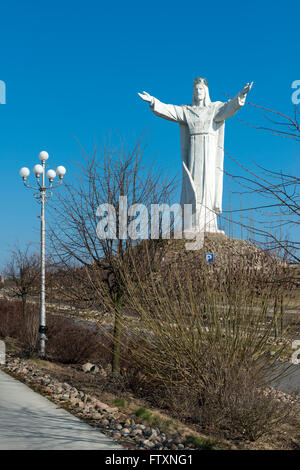 Christ Roi, la plus grande statue de Jésus, dans la voïvodie de Lubusz, Świebodzin, dans l'ouest de la Pologne, de l'Europe Banque D'Images