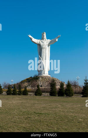 Christ Roi, la plus grande statue de Jésus, dans la voïvodie de Lubusz, Świebodzin, dans l'ouest de la Pologne, de l'Europe Banque D'Images