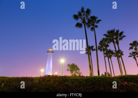 Long Beach, Californie, port d'Phare. Banque D'Images