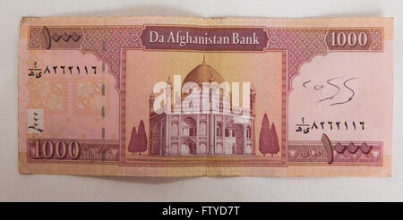 Billet de banque afghane Banque D'Images