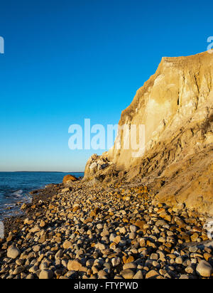 Moshup plage et falaises d'argile, Aquinnah, Martha's Vineyard, Massachusetts, USA, Banque D'Images