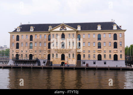 National Maritime Museum (en néerlandais : Het Scheepvaartmuseum), Amsterdam, Pays-Bas. Banque D'Images