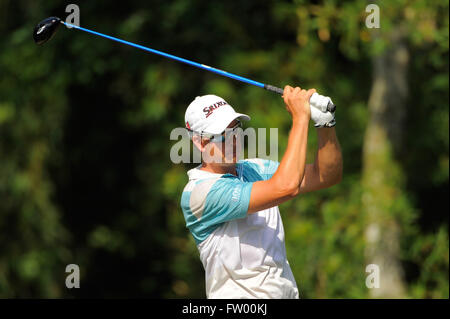 Ponte Vedra Beach, Florida, UNITED STATES. 10 mai, 2009. De Suède Henrik Stenson tees off au 11ème trou lors de la ronde finale du Championnat des joueurs à TPC Sawgrass le 10 mai 2009 à Ponte Vedra Beach, en Floride.ZUMA Press/Scott A. Miller © Scott A. Miller/ZUMA/Alamy Fil Live News Banque D'Images