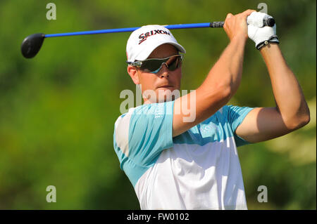 Ponte Vedra Beach, Florida, UNITED STATES. 10 mai, 2009. De Suède Henrik Stenson tees off sur le 14e trou lors de la ronde finale du Championnat des joueurs à TPC Sawgrass le 10 mai 2009 à Ponte Vedra Beach, en Floride.ZUMA Press/Scott A. Miller © Scott A. Miller/ZUMA/Alamy Fil Live News Banque D'Images