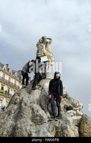 Montpellier, Languedoc-Roussillon, France. Le 31 mars 2016. Manifestation contre la réforme El Khomri du code du travail. Credit : Digitalman/Alamy Live News Banque D'Images