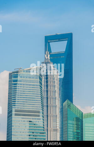 Tour Jin Mao et Shanghai word financial center à Shanghai, Chine Banque D'Images