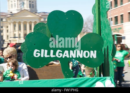 Topeka, Kansas, États-Unis, 15 mars 2014 Saint Patrick's Day Parade à Topeka, Kansas Credit : Mark Reinstein Banque D'Images