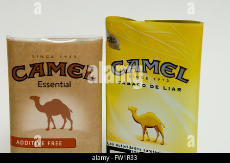 Camel paquets de tabac sans additif essentiel Banque D'Images