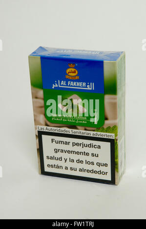 Tabac Al Fakher est le thème de la crème de la chicha en ligne. Banque D'Images