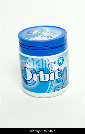 Orbite est une marque de chewing-gum sans sucre à partir de la société Wrigley Banque D'Images