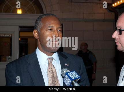 Topeka, Kansas, USA, 17 Septembre, 2015 Le Dr Ben Carson à la Grande Gare terrestre Crédit : Mark Reinstein Banque D'Images