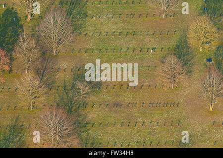 Meuse (55), Sivry-sur-Meuse, cimetiere allemand de la première guerre mondiale (vue aerienne) // France, Meuse (55), Sivry-sur-Meuse, WW Banque D'Images