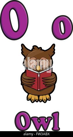 O pour owl vector illustration Illustration de Vecteur