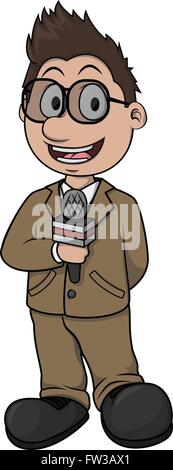 Reporter design cartoon Illustration de Vecteur