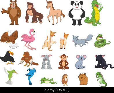 Illustration cartoon animal Jungle Illustration de Vecteur
