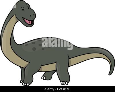 Dinosaure funny cartoon illustration Illustration de Vecteur