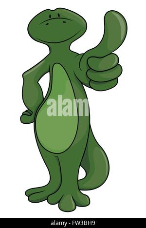 Caricature de Gecko Illustration de Vecteur