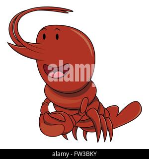 Illustration cartoon du homard Illustration de Vecteur