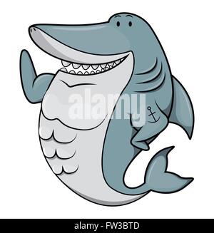 Illustration cartoon Shark Illustration de Vecteur